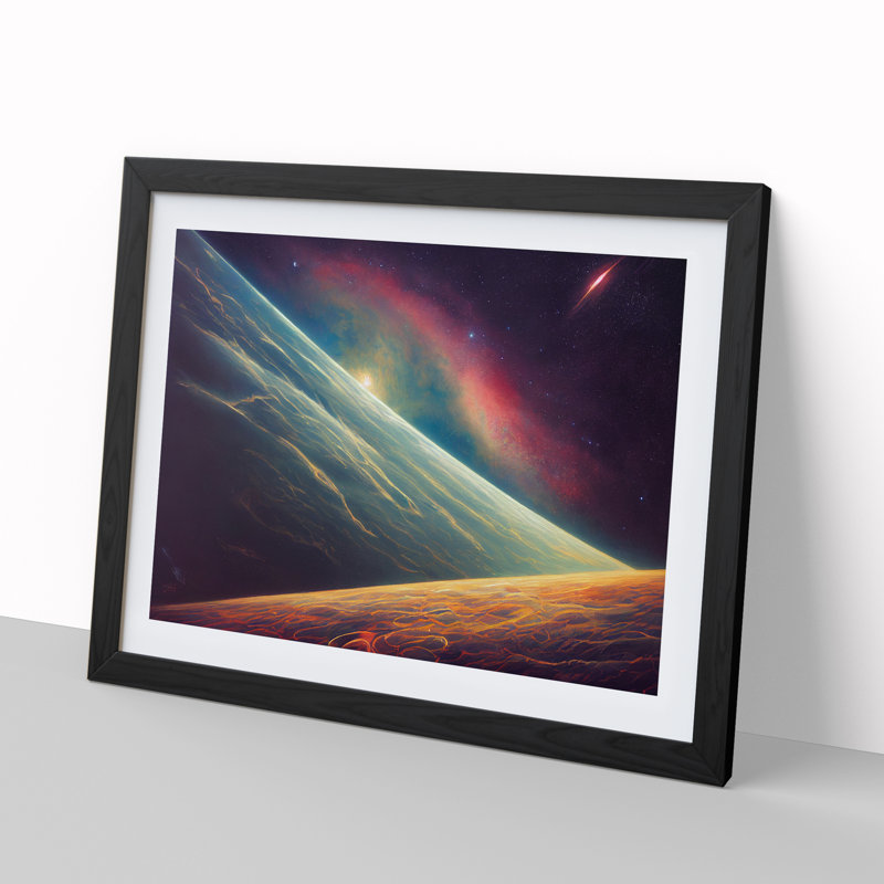 Beauty Of The Cosmos - Single Picture Frame Print, 46cm H x 64cm W x 2cm D, Black Frame