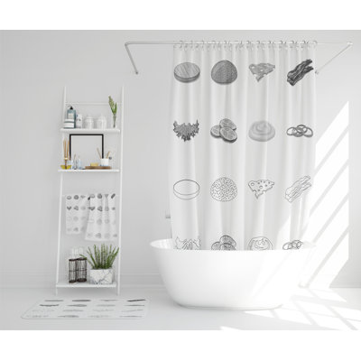 Niamya Polyester Shower Curtain Set