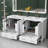 Elegant Bathroom Vanity Set With Vanities  Ceramic Sinks And Partitioned Drawers-156047284-156047306-156047298