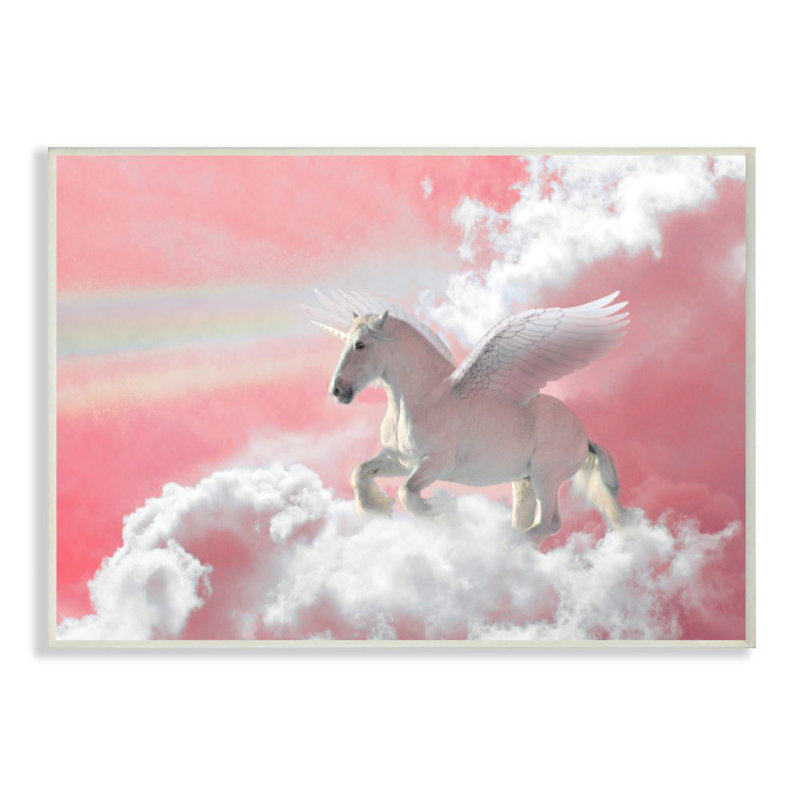 Balthrop Unicorn Sky Rainbow Kids Design, Plaque murale, H 13 po x l 19 po x P 0,5 po