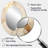 Beige And Gold Marble Lightning IV - Large Oval Wall Mirror On Metal-554624229