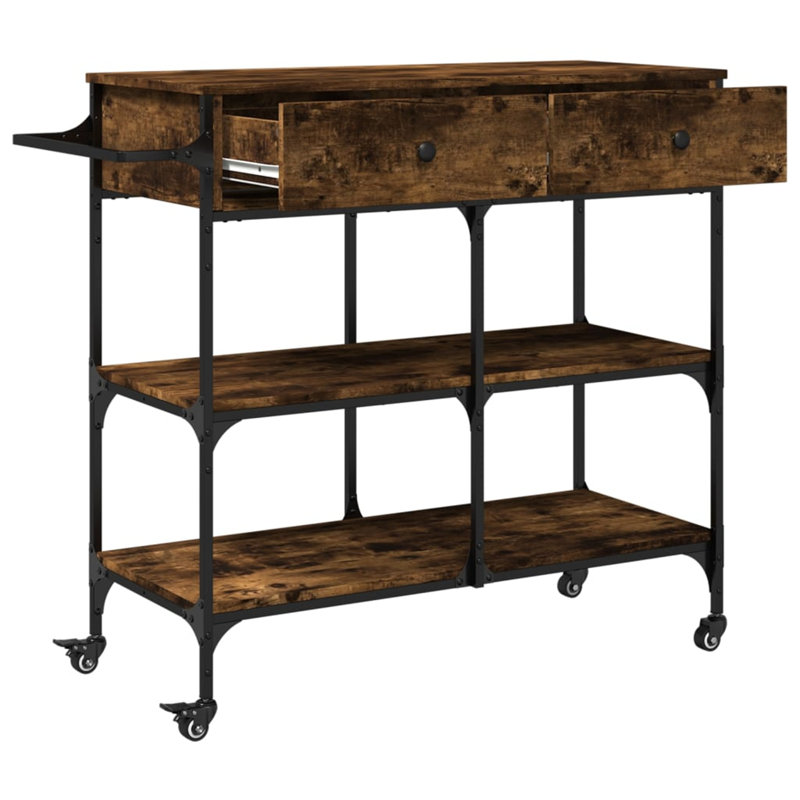 Kitchen Serving Cart, Brown
