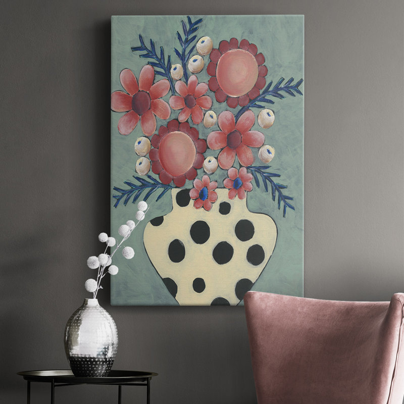 Jamboree Floral II - impression sur toile tendue, L 8 po x H 12 po