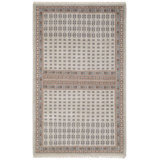 Rectangle Southwestern Hand Knotted Wool/Cotton Area Rug in Ivory/Brown