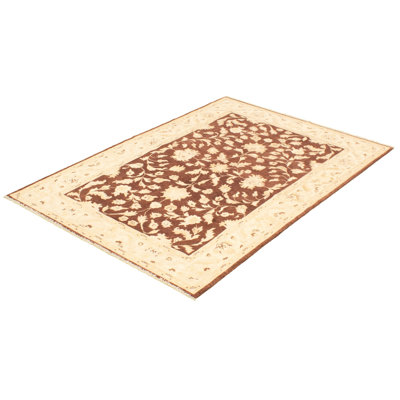Corto One-of-a-Kind 5'6" x 8'3" 2010s Rectangle Wool Area Rug in Beige
