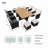 10 - Person Patio Dining Set Umbrella Hole Included Rectangular Table with Cushions Included-87547734-87547735