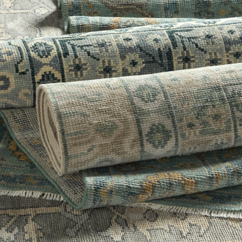 Jaipur Living Stage SLN19 Handknotted Medallion Green and White Area Rug (9'x12'), Rectangle 13' x 18'