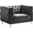 Michelle 44" W Tufted Velvet Armchair-2119286906