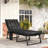 Chaise Lounge Chair Outdoor, 5-Position Reclining Pool Lounge Chair with Cushion, Side Pocket, Headrest, Folding Lounger Tanning Chair Camping Cot for Patio, Beach, Black-2140459515-2140459508
