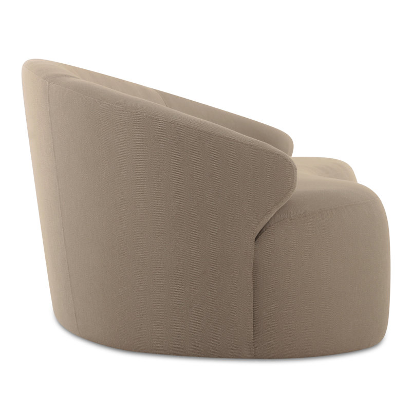 Ashton 100'' Upholstered Sofa, Taupe Performance Basketweave