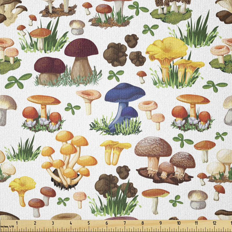 Debr Mushrooms Wild Species Natural Multi-Purpose Fabric