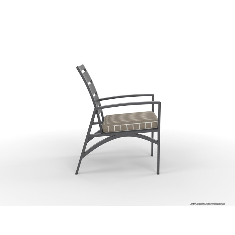 Arc Outdoor Dining Armchair, Graphite, Sterling Alpaca