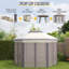 Abri de jardin escamotable en acier 1 pi x 13 pi x 1 pi avec moustiquaire de patio