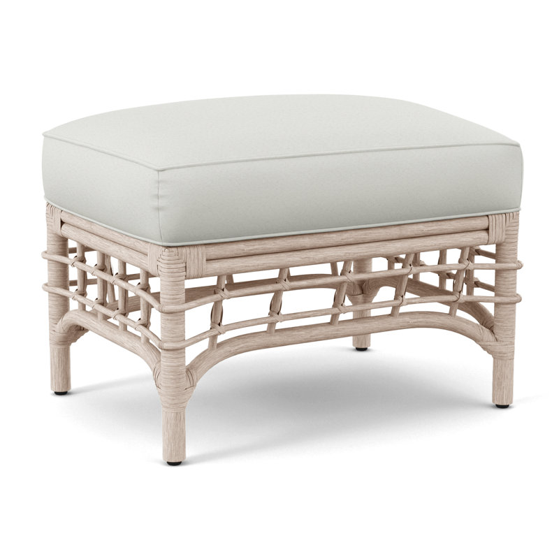 Bridgehampton Ottoman, Oslo Ivory; 0820-91, Celery