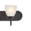  Luminaire pour salle de bain ou applique murale d'intérieur en bronze antique à 3 lumières Mari avec abat-jour en verre givré blanc