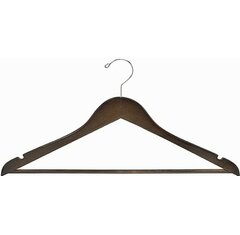 27 cm Wooden Hanger with Non Slip Rubber Clips Small Hanger for