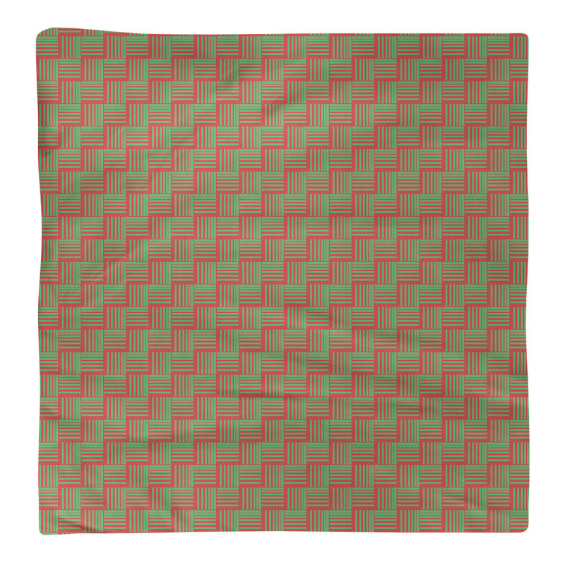 Geometric Square Napkin, 10" x 10", Brown, Polyester