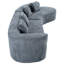 Canapé modulaire courbé de 132 po avec tissu chenille et éponge Vargas Boneless-120347317