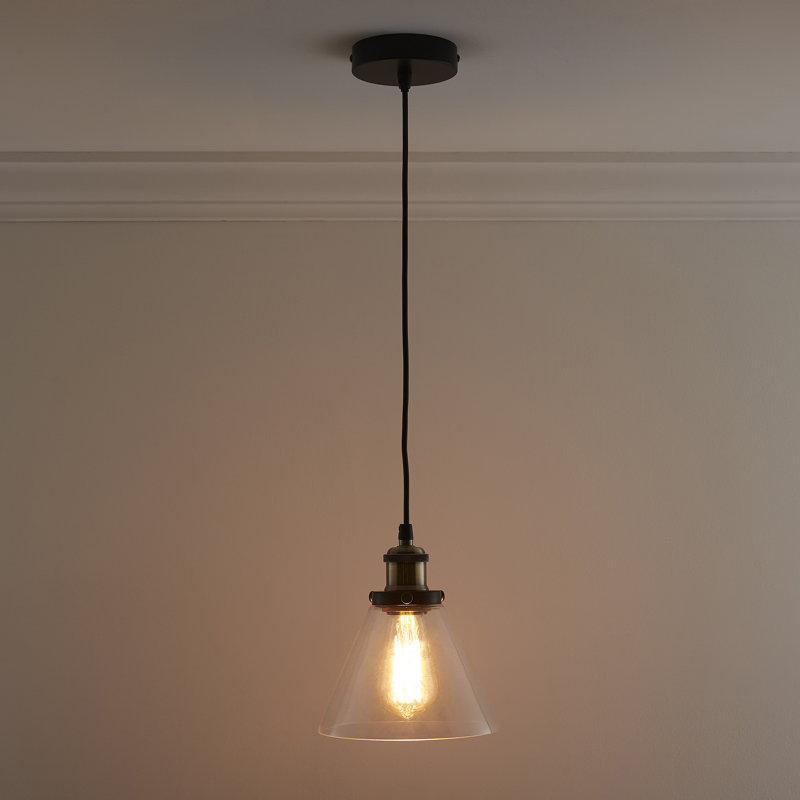 Coffman 1 - Light Smokey Cone Pendant, Clear