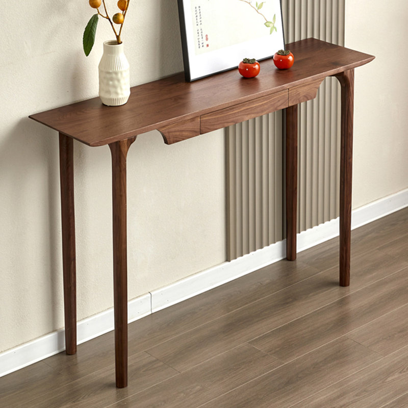 Console brune de style chinois simple, H 35,4 po x l 47,2 po x P 13,8 po