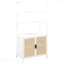 Armoire décorative blanche à 3 tablettes pour le vestibule