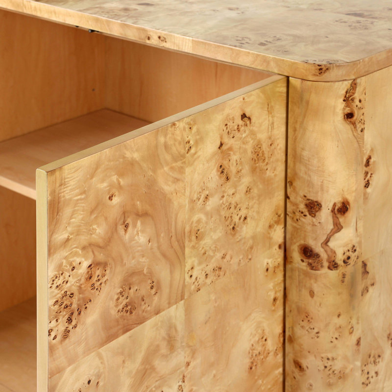 Mullins Small Cabinet-Natural Mappa Burl