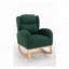 Chaise berçante rembourrée en tissu Teha Teddy-34025540