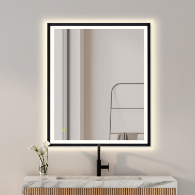 Apollo Anti-Fog Dimmable Bathroom/Vanity LED Lighted Wall Mirror in Aluminum