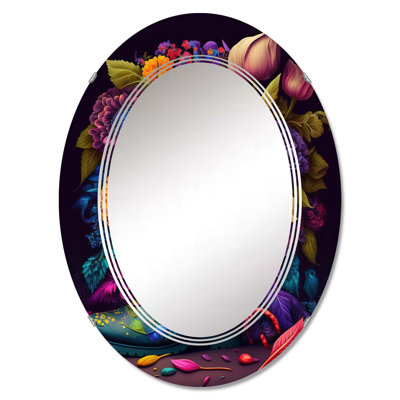 Prady Bright Floral Bouquet In Farm Boots III - Fashion Shoes Wall Mirror