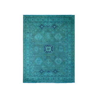 8'9" x 11'7" New Hand Knotted Overdyed Wool Rectangle Oriental Rug - MOA10220016
