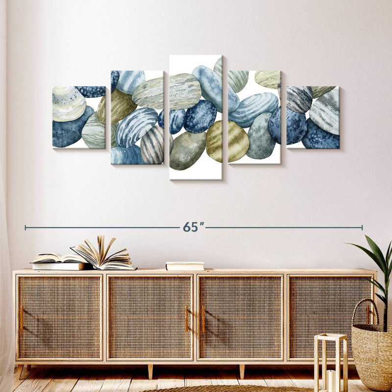 Found Pebbles III, 24" H x 55" W