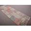 Tapis de couloir rétro vintage en patchwork turc Oushak pour couloirs et espaces étroits