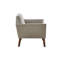 Fauteuil de style Mid-Century avec accoudoirs, décoration à boutons, accoudoirs confortables, pieds en bois massif de couleur pacane, l 37 po x P 29,5 po, H 31,5 po, conception de fauteuil moderne, mousse haute pour le rembourrage-2089295295