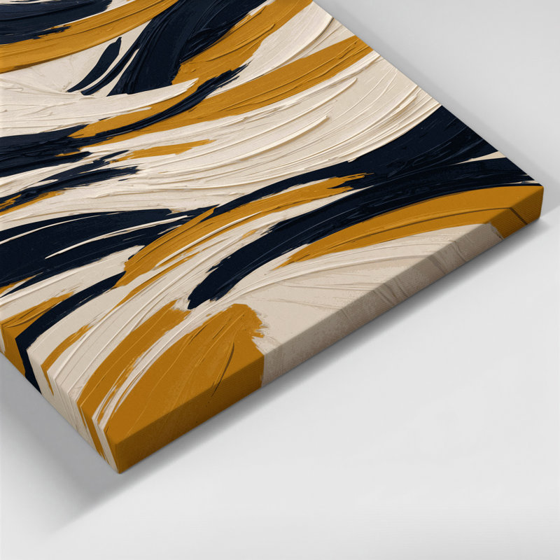 Abstrait paysage, art mural beige sur toile 93, H 36 po x l 24 po