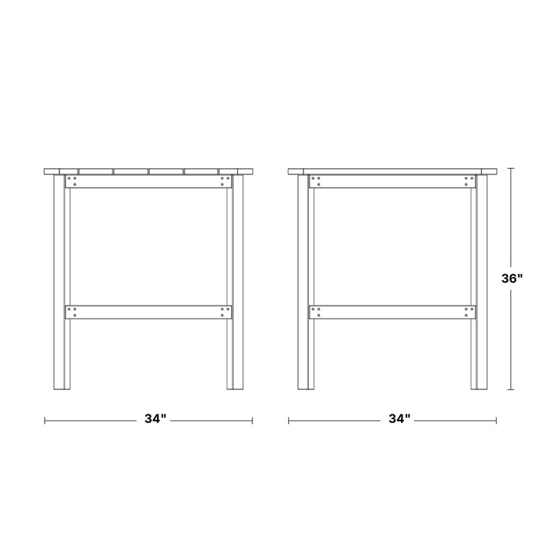 Table haute Classic 36 ", Rouge cardinal