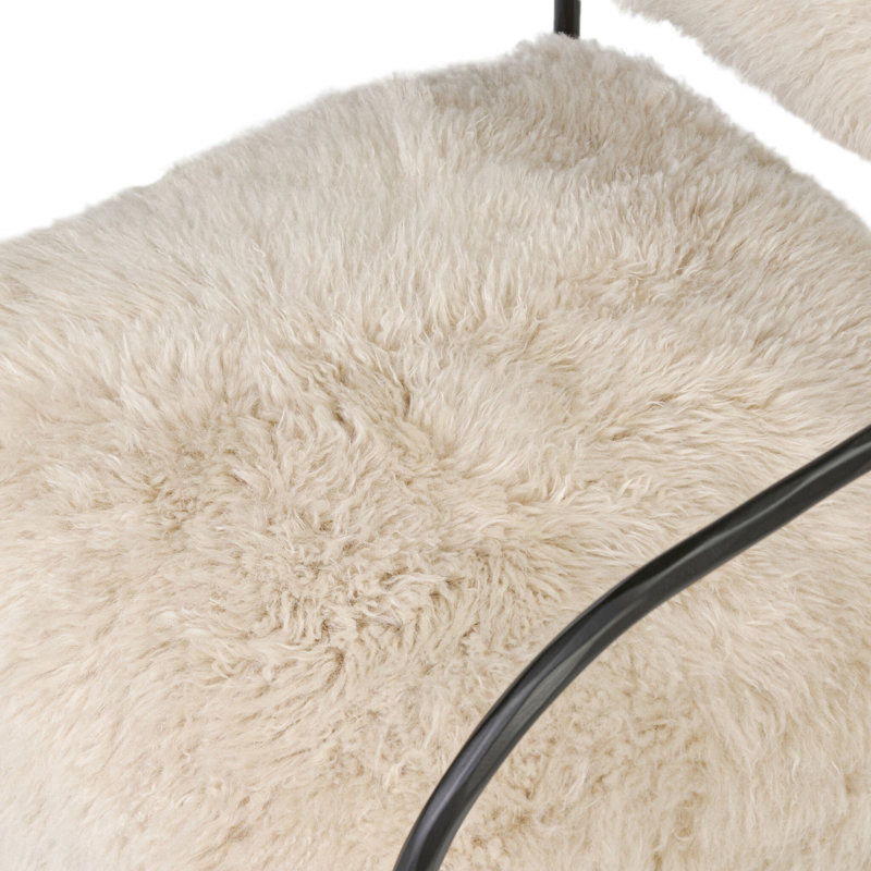 FENN Armchair, Champagne Mongolian Fur