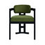 Chaise de salle à manger d'intérieur en bois (ensemble de 2), vert + noir