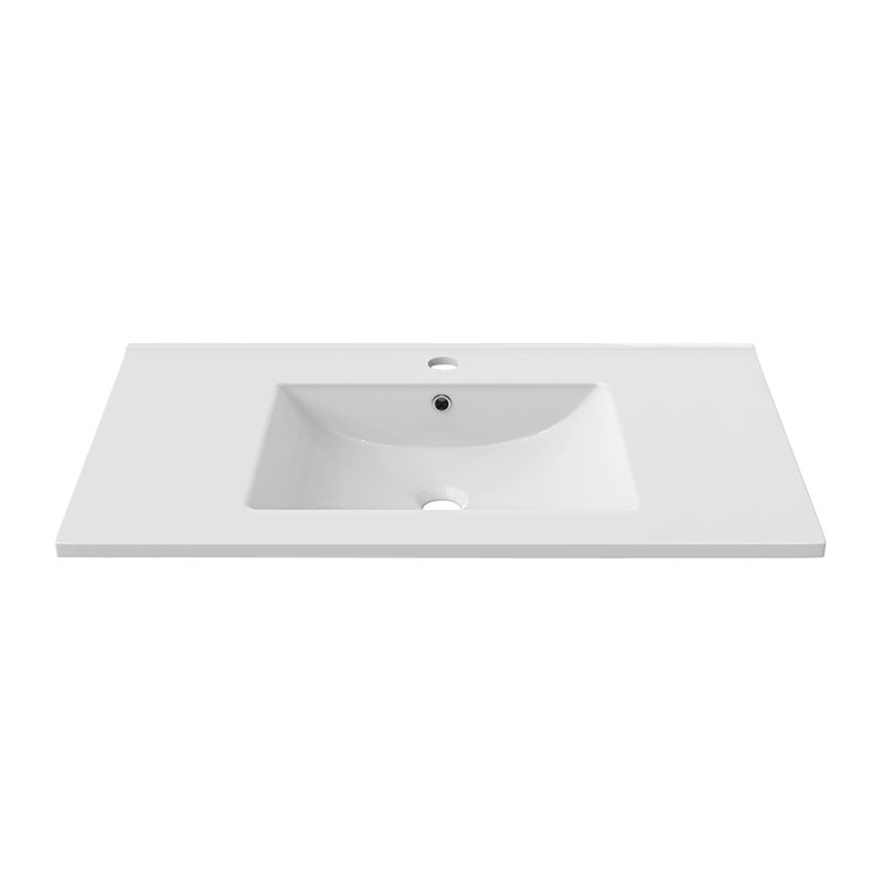 Comptoir de meuble-lavabo 48 po blanc brillant, Blanc lustré