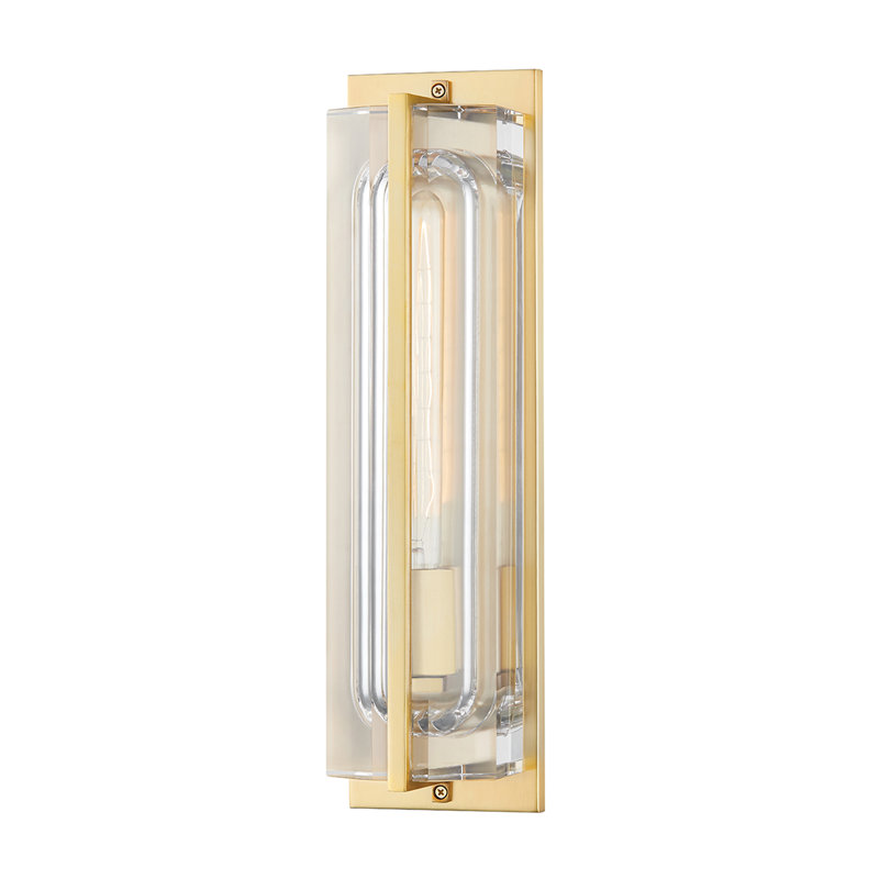 Plafonnier encastré 1 lumière à intensité variable Hawkins, Laiton vieilli
