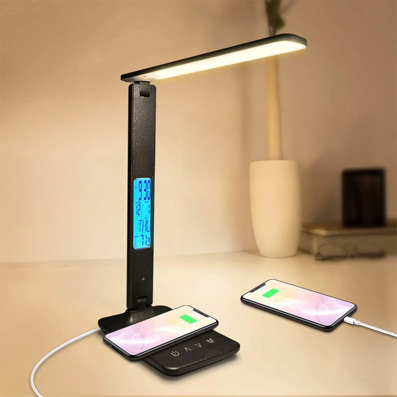 Dimmable and Foldable LED Table Lamp with Wireless Charger