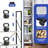 5 Level White Black Bookcase