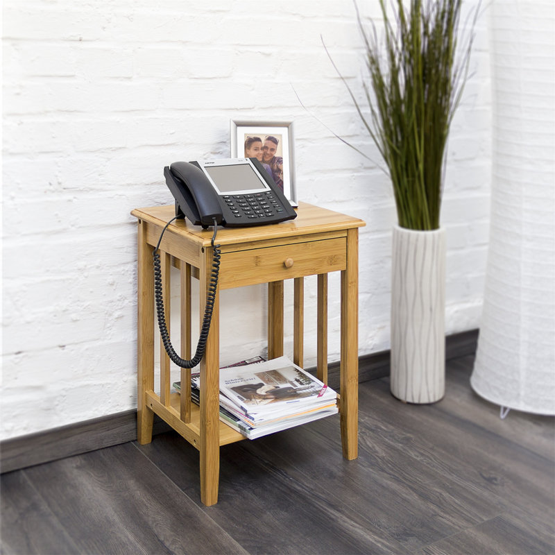 Dissay 40.5cm W Solid + Manufactured Wood Bedside Table