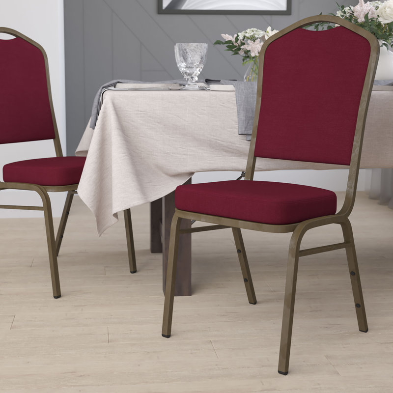 Chaise de banquet empilable Oliverson, Doré, Vert, 1