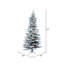 Utica Flocked Fir Slim Artificial Christmas Tree-2084053499