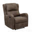 Fauteuil inclinable en microfibre brun rembourré 1pc