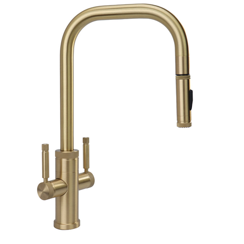 Fulton Industrial 2 Handle Plp Pulldown Faucet - Toggle Sprayer, Matte Black