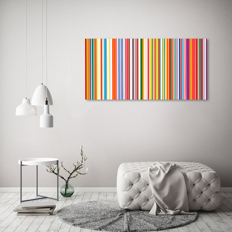Coloured Stripes - Wrapped Canvas Print