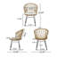 Chaise Tavon, 2 pièces avec 2 coussins-743588017