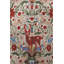 Tapis multicolore multicolore à motif de fleurs et de cerfs-2021054058