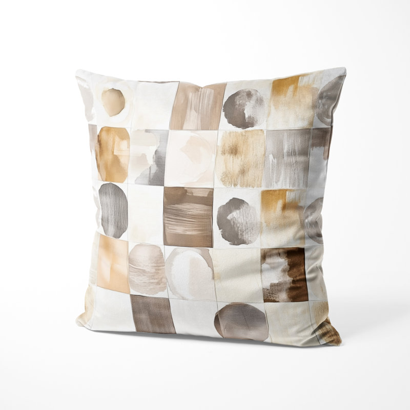 Coussin Patchwork, H 18 po x l 18 po